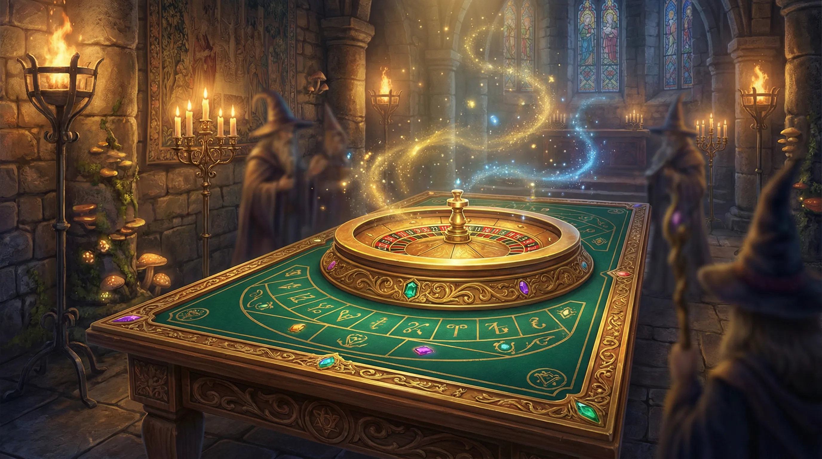 Roleta dourada mágica girando no cassino SSSbet